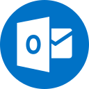 Circle,Email,Mail,Outlook,Round icon
